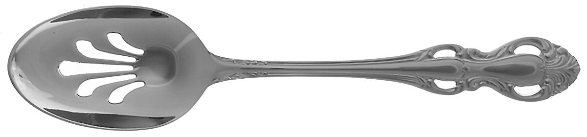 Queensday (Stainless) Pierced Tablespoon (Serving Spoon) by Reed & Barton-1