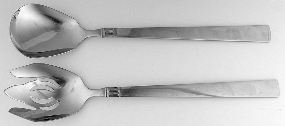 Whittaker (Stainless) Large Solid Serving Set by Reed & Barton-1