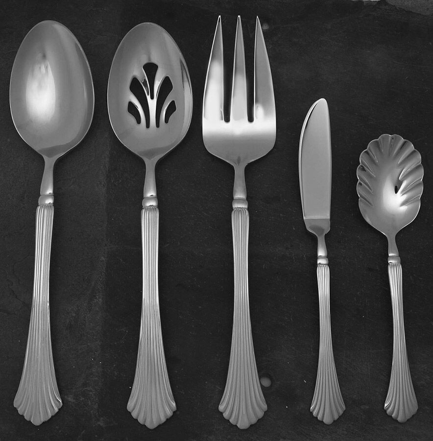 Birch Hall (Stainless) 5 Piece Hostess Set by Reed & Barton-1