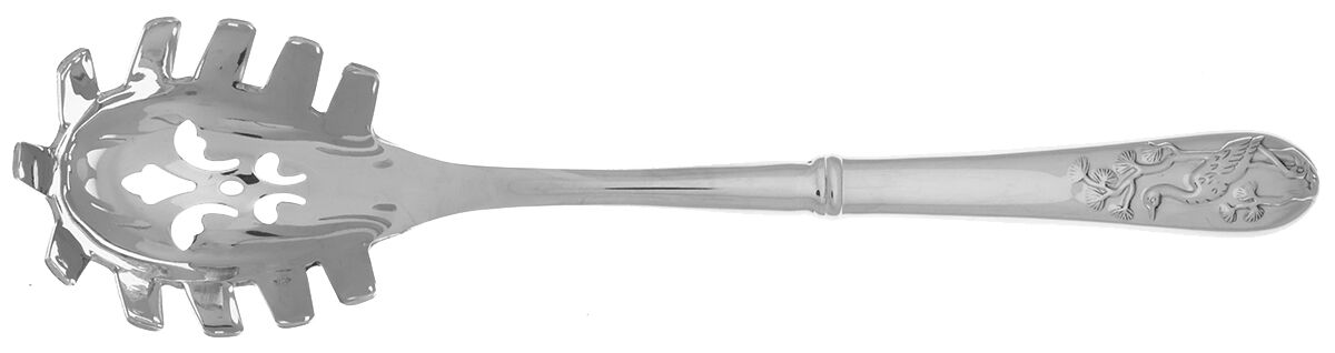 Asian Birds (Stainless) Pasta Server with Stainless Bowl HC by Reed & Barton-1