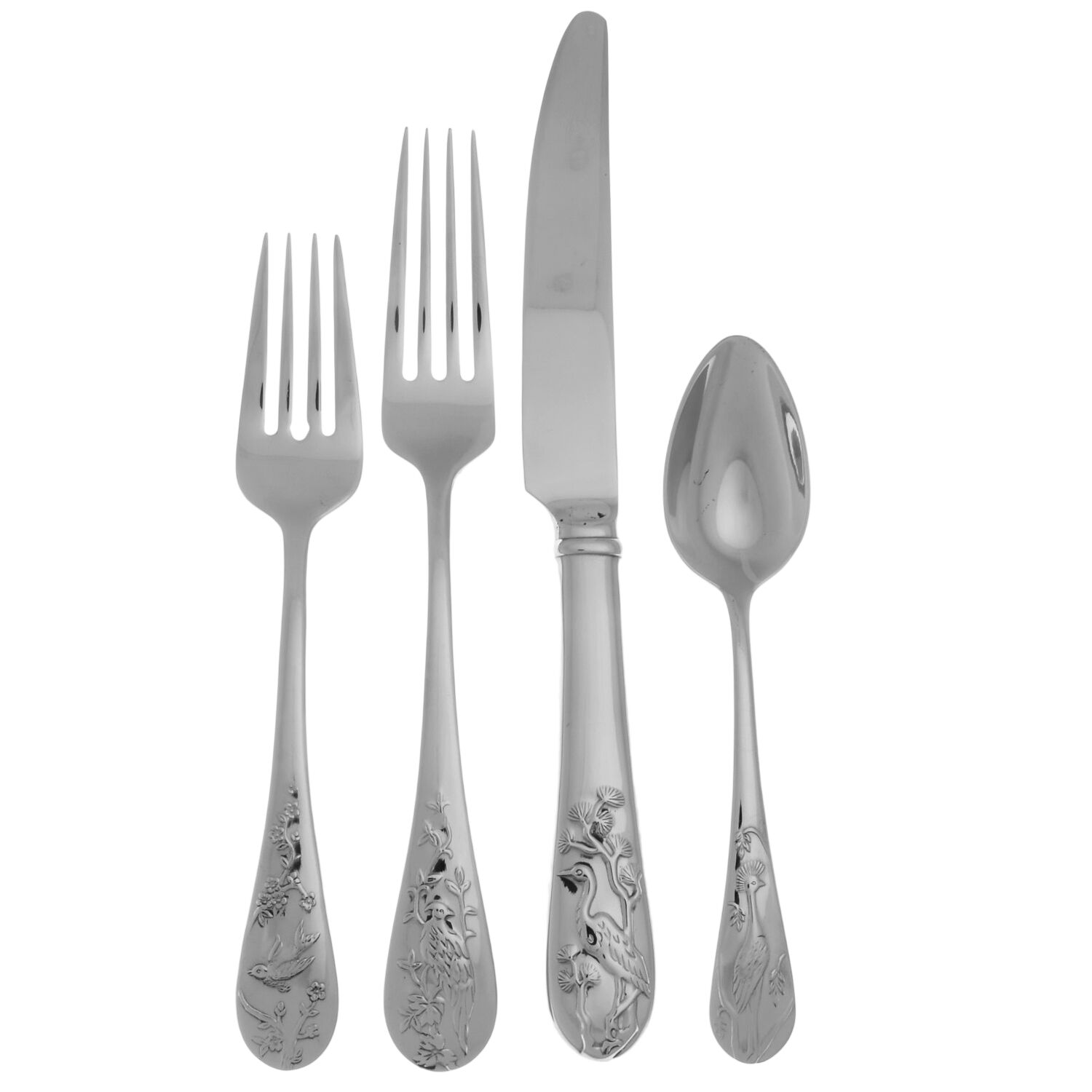 Asian Birds (Stainless) 4 Piece Place Setting by Reed & Barton-1