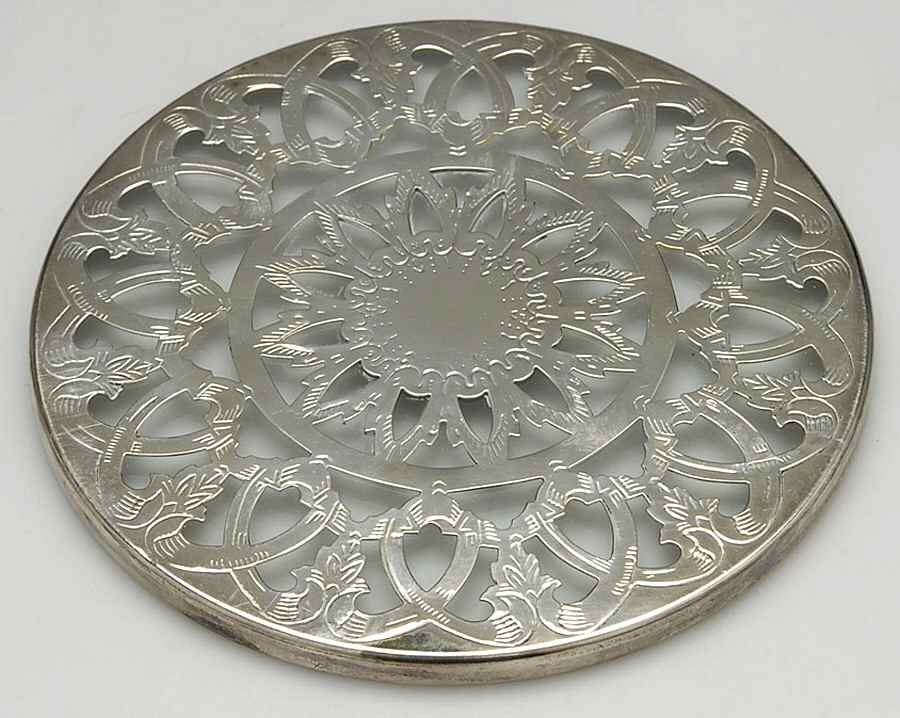 Silverplate Hollowware Trivet by Raimond-1