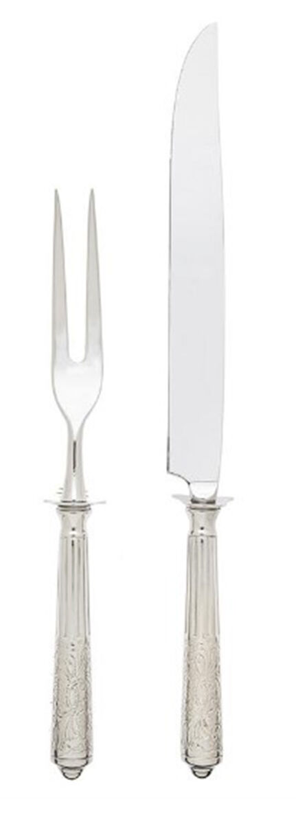 Amalfi (Stainless) Small Solid 2-Piece Steak Carving Set by Ricci (Argentieri)-1