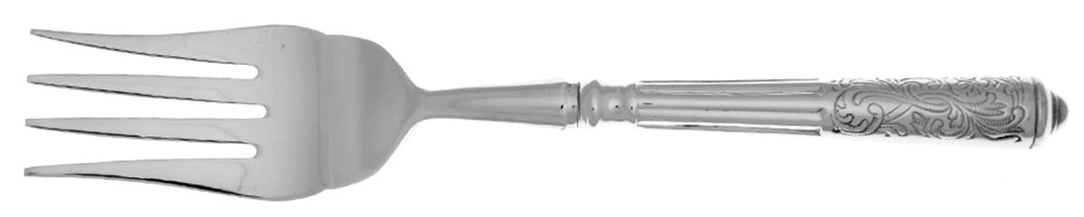 Amalfi (Stainless) Cold Meat Fork Large, Stainless Tines HC by Ricci (Argentieri)-1
