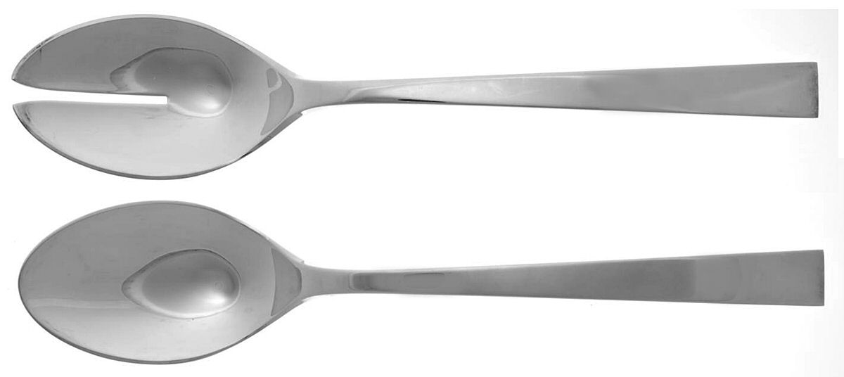 Riva (Silverplate) (2 Pc) Solid Salad Set by Robbe & Berking-1