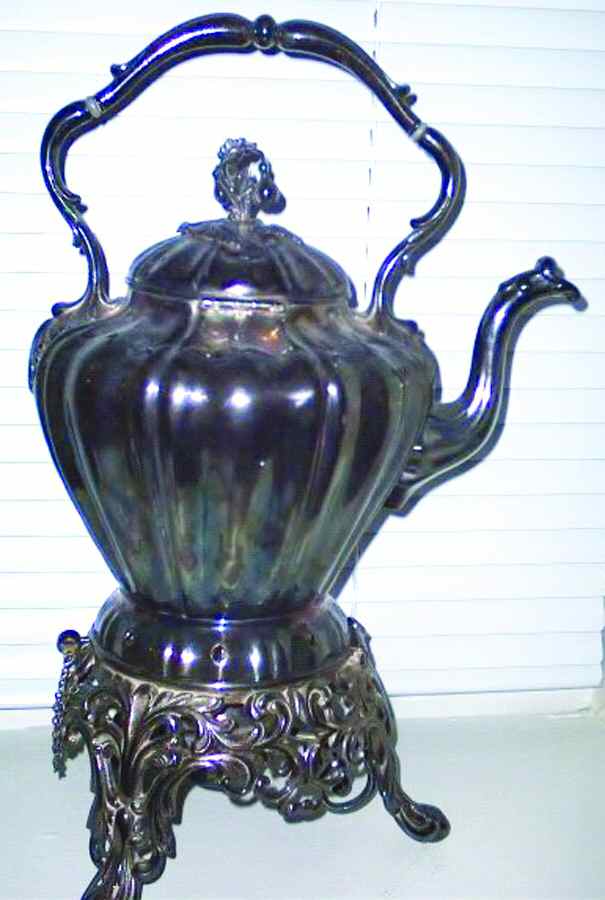 1765 (Silverplate, Hollowware) Plated Kettle, Stand and Burner by Reed & Barton-1