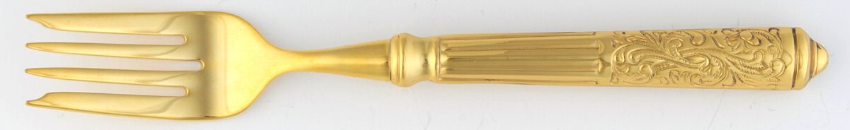 Amalfi (Gold Electroplate) Individual Salad Fork by Ricci (Argentieri)-1