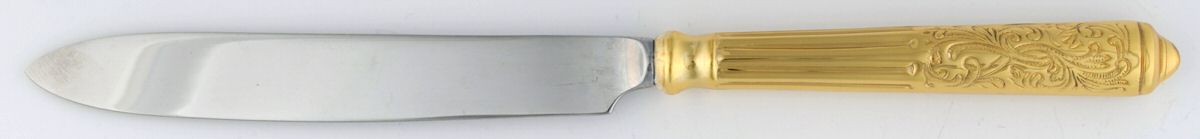 Amalfi (Gold Electroplate) New French Hollow Knife by Ricci (Argentieri)-1