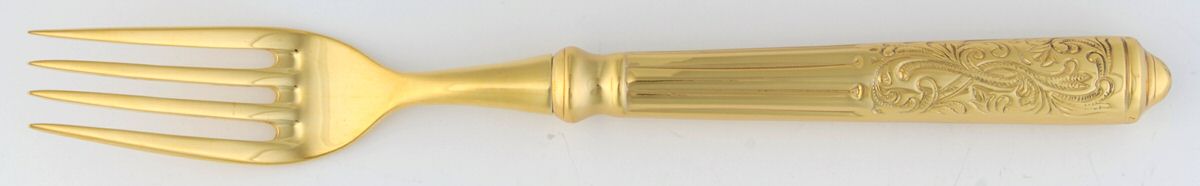 Amalfi (Gold Electroplate) Fork by Ricci (Argentieri)-1
