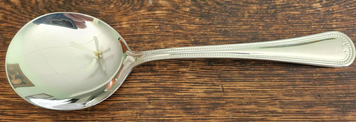 New Market (Stainless) Solid Smooth Casserole Spoon by Reed & Barton-1