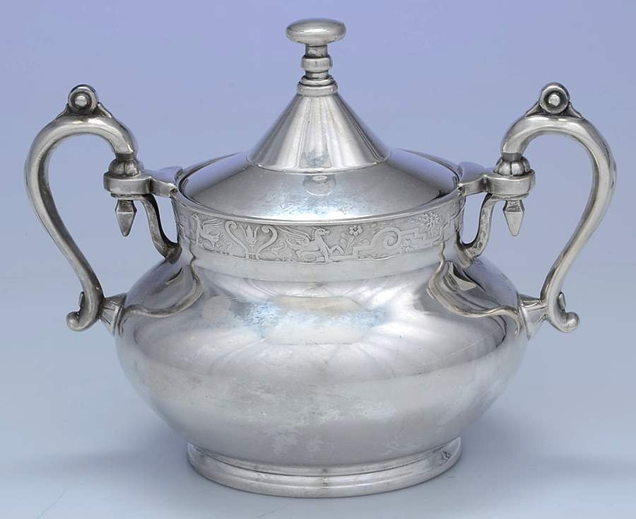 2712 (Silverplate, Hollowware) Sugar Bowl & Lid by Reed & Barton-1