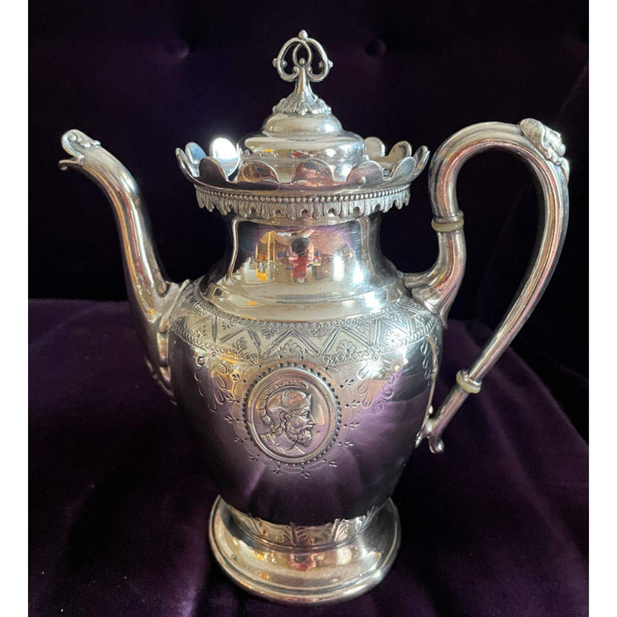 2044 (Silverplate, Hollowware) Silverplate Coffee Pot by Reed & Barton-1