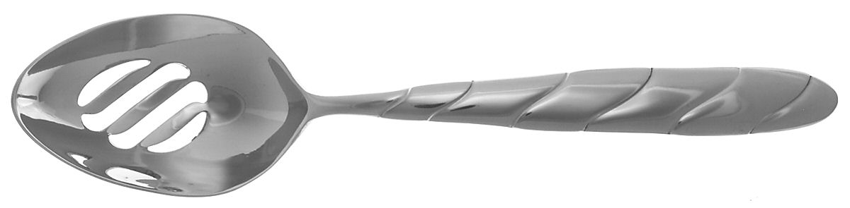 Modern Swirl (Stainless) Pierced Tablespoon (Serving Spoon) by Reed & Barton-1
