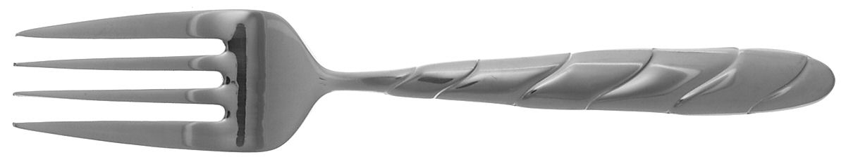 Modern Swirl (Stainless) Medium Solid Cold Meat Serving Fork by Reed & Barton-1