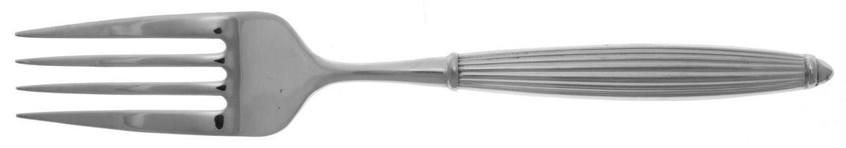 Riverton (Stainless) Large Solid Cold Meat Serving Fork by Reed & Barton-1