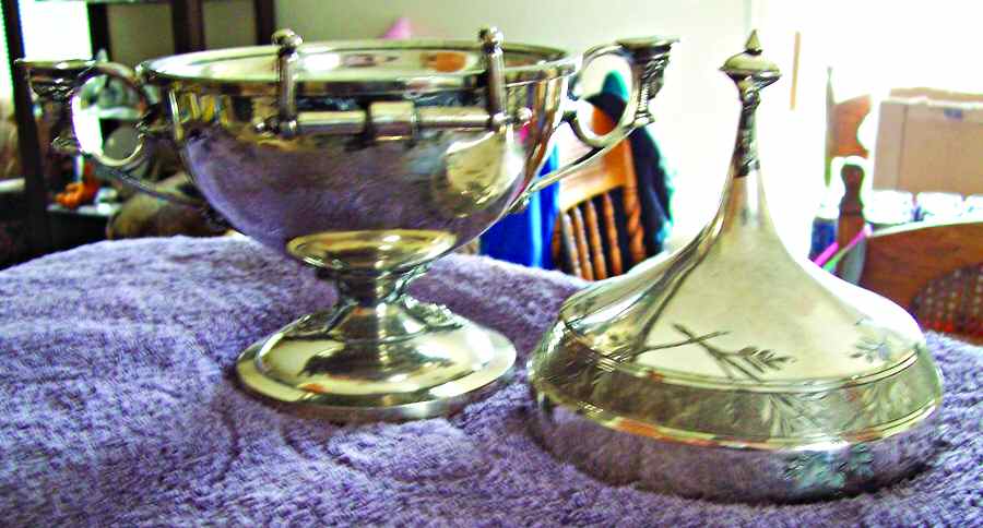 1871 (Silverplate, Hollowware) Sugar Bowl & Lid by Reed & Barton-1