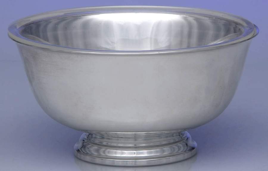 Paul Revere Bowls (Silverplate, Hollowware) 6" Paul Revere Bowl & Plastic Liner by Reed & Barton-1