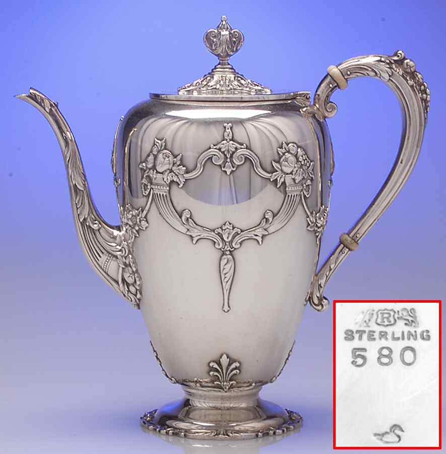 Francis I (Sterling, Hlwr, Eag-R-Lion, 580) Coffee Pot by Reed & Barton-1