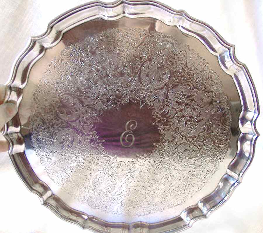 6161 (Silverplate, Hollowware) 12" Round Tray by Reed & Barton-1