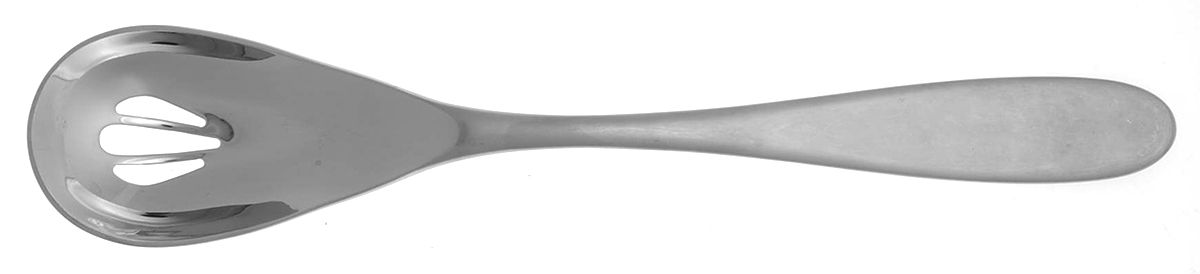 Orbit Platinum (Stainless) Pierced Solid Serving Spoon by Robert Welch-1