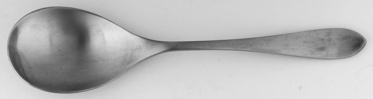 Meridian Satin (Stainless) Solid Serving Spoon by Robert Welch-1