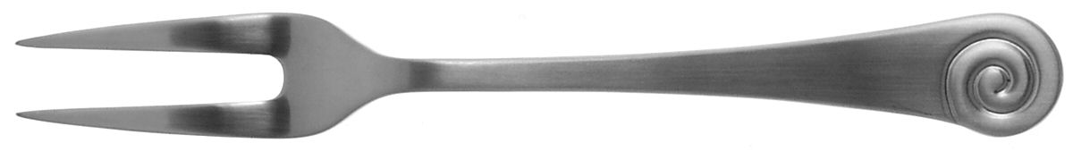 Ammonite Satin (Stainless) Medium Solid Cold Meat Serving Fork by Robert Welch-1