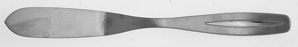 Linton Satin Flat Handle Master Butter Knife by Robert Welch-1