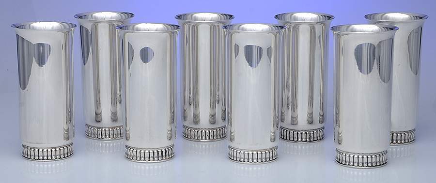 1130 (Silverplate, Hollowware) 12 Oz Tumbler - Set of 8 by Reed & Barton-1