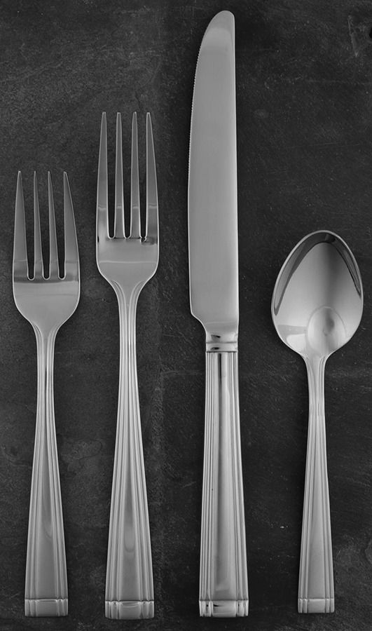 Woodlawn-West End (Stainless) 4 Piece Place Setting by Reed & Barton-1