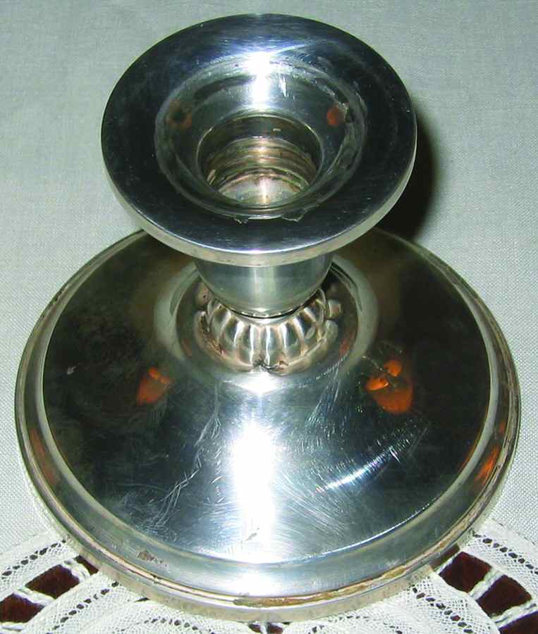 633 (Sterling, Hollowware) Weighted Console Candleholder by Revere Silver-1