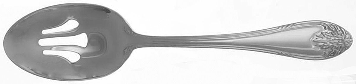 Oakhall (Stainless) Pierced Tablespoon (Serving Spoon) by Reed & Barton-1