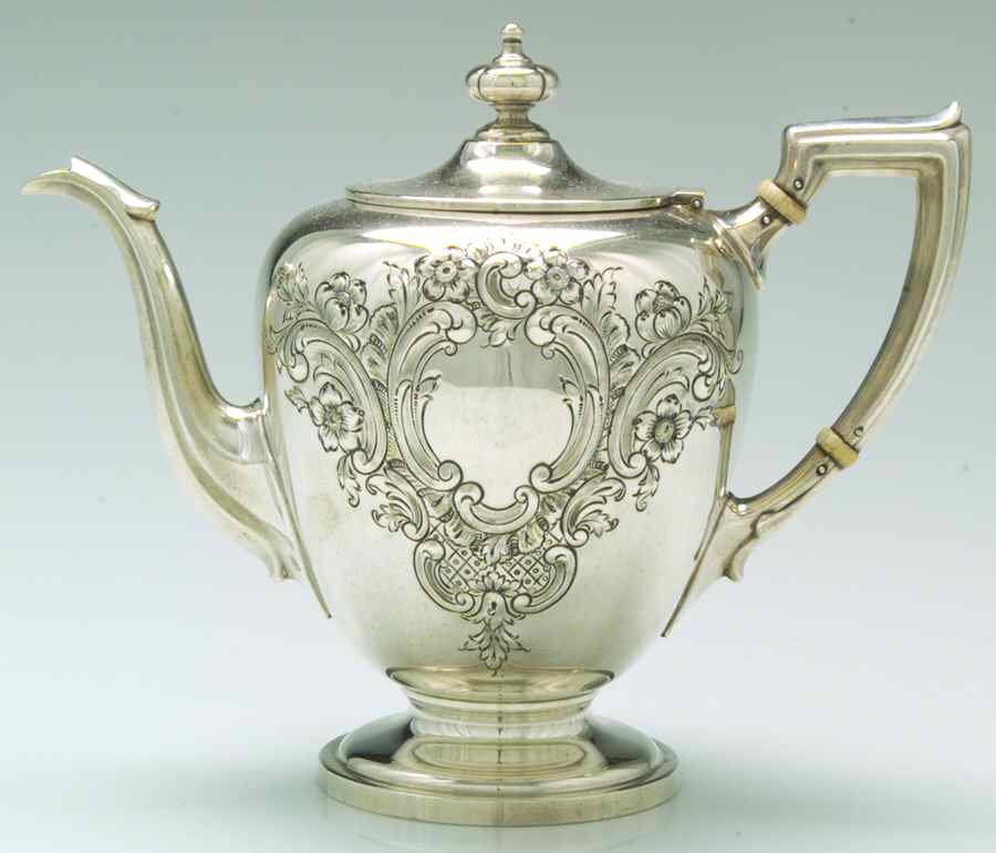 Pointed Antique-Hand Chased Teapot by Reed & Barton-1