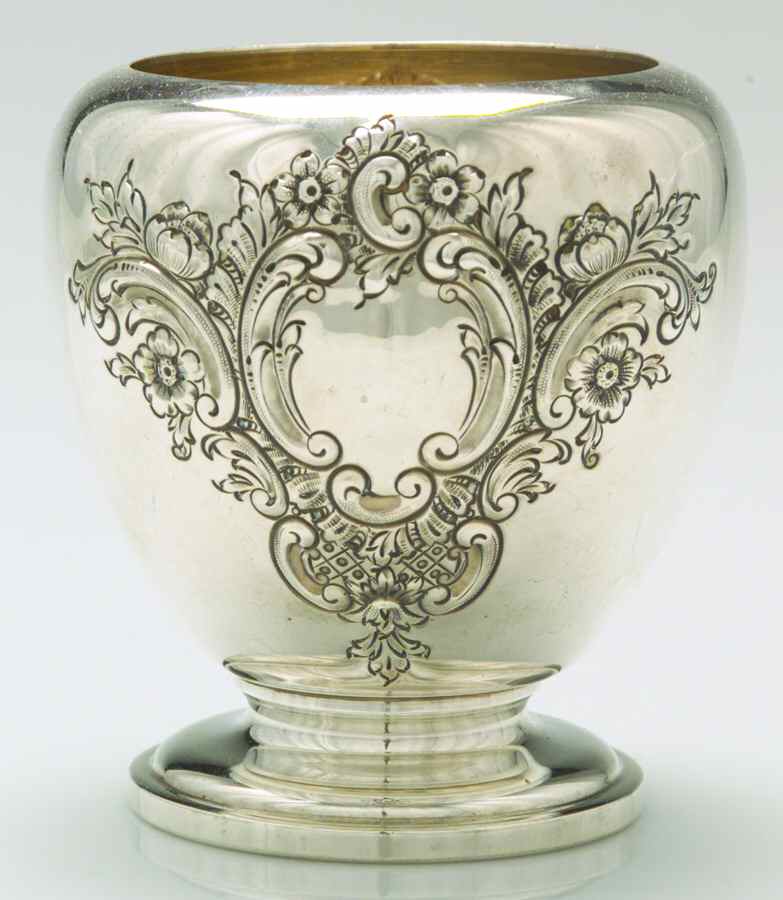 Pointed Antique-Hand Chased Waste Bowl by Reed & Barton-1
