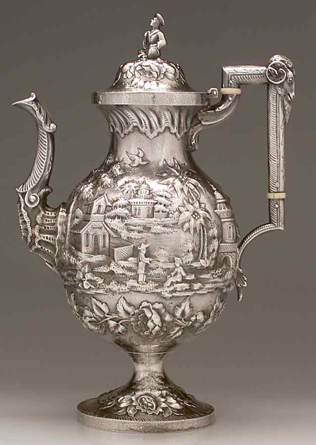 Coin Silver Hollowware Coffee Pot by Robert & William Wilson-1