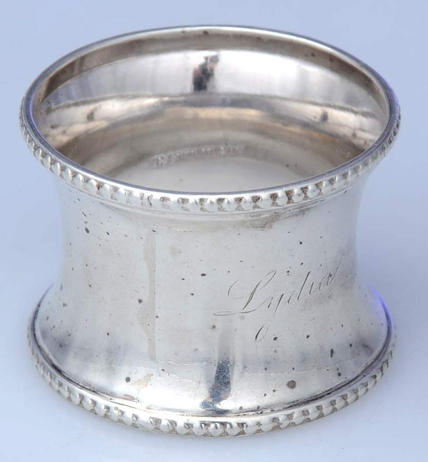 Coin Silver Hollowware Napkin Ring by Robert & William Wilson-1