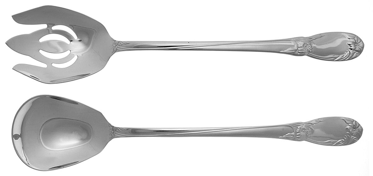 La Bella (Stainless) Solid Oversized Serving Salad Set by Reed & Barton-1