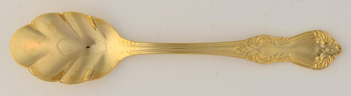Golden Marlborough (Gold Electoplate) Sugar Shell Spoon by Reed & Barton-1