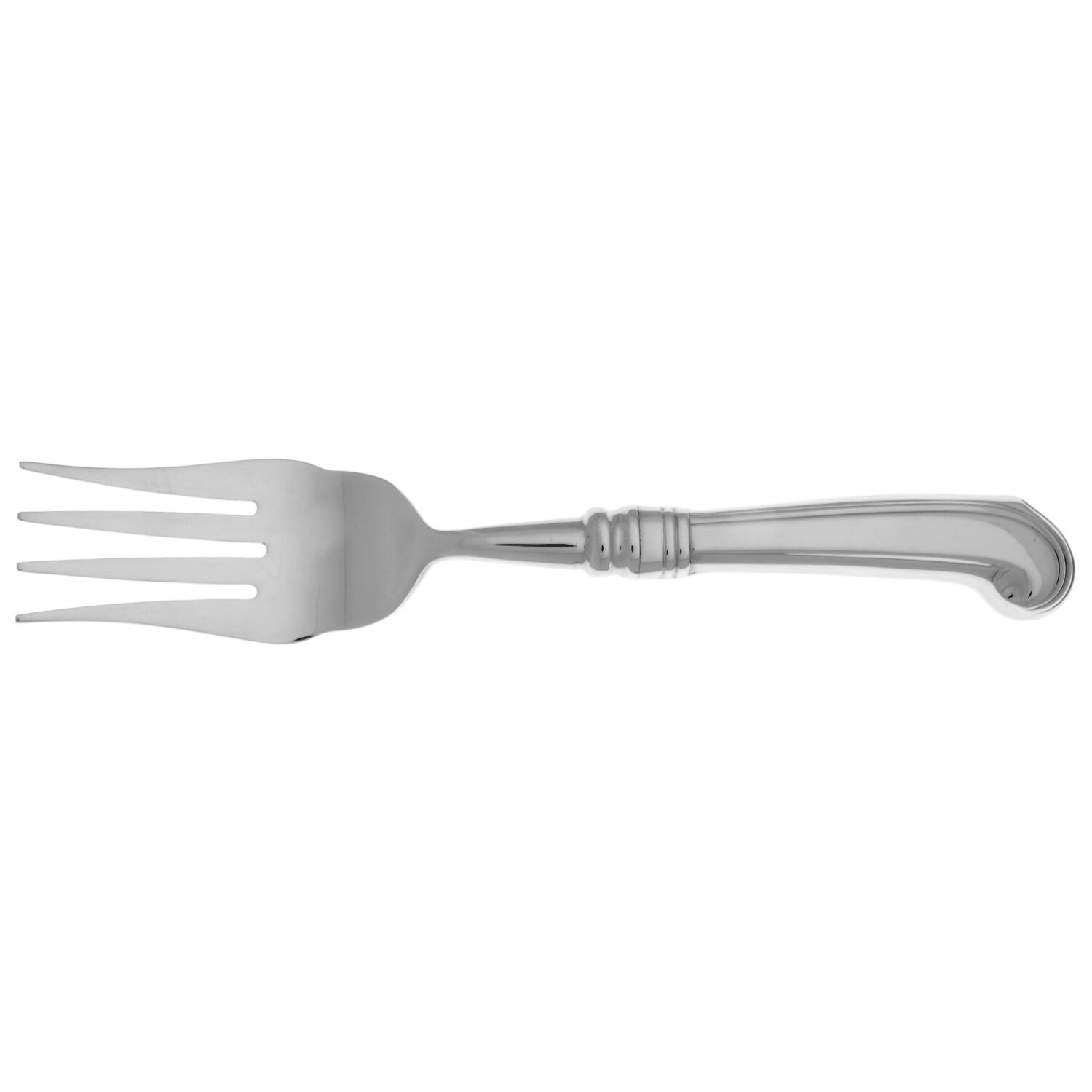 Williamsburg Royal Scroll (Stainless) Cold Meat Fork Large, Stainless Tines HC by Reed & Barton-1
