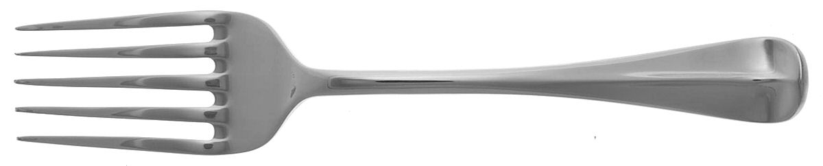 Williamsburg Royal Scroll (Stainless) Medium Solid Cold Meat Serving Fork by Reed & Barton-1