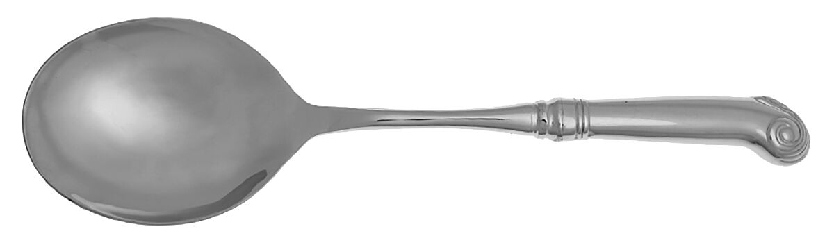 Williamsburg Royal Shell (Stainless) Casserole Spoon with Smooth Stainless Bowl HC by Reed & Barton-1