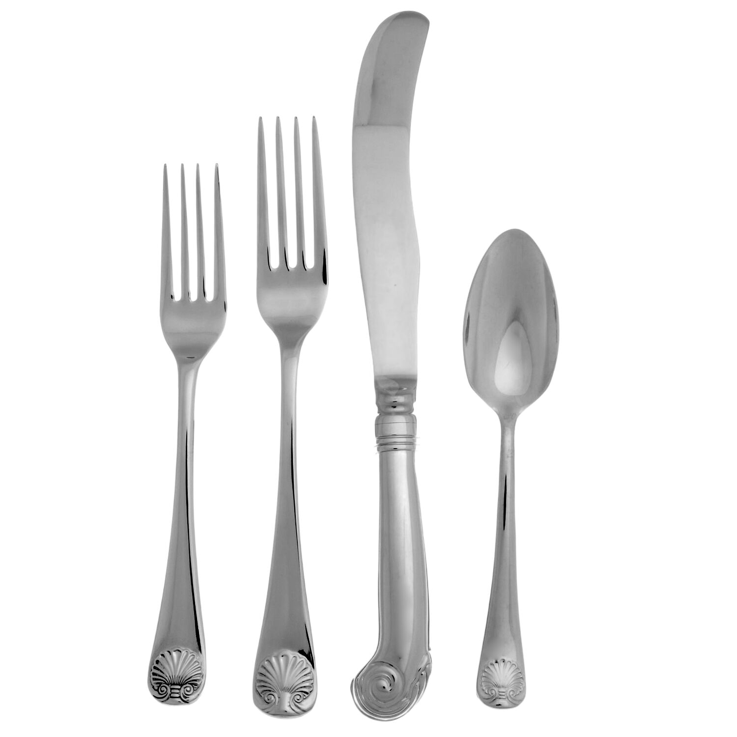Williamsburg Royal Shell (Stainless) 4 Piece Place Setting by Reed & Barton-1