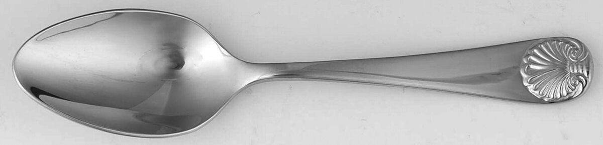 Williamsburg Royal Shell (Stainless) Straight Handle Baby Spoon by Reed & Barton-1