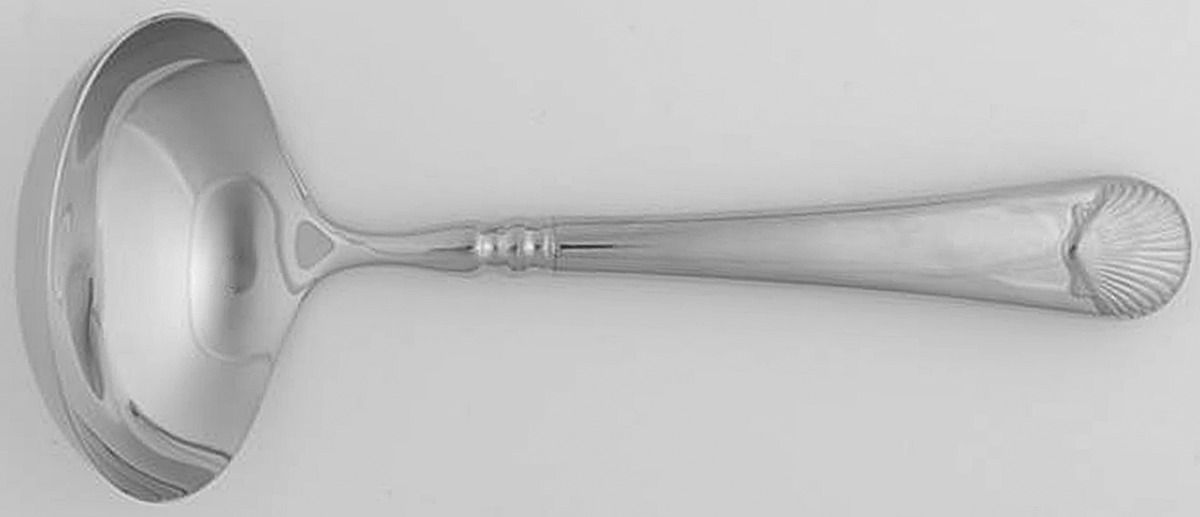 Williamsburg Glouster Shell (Stainless) Solid Gravy Ladle by Reed & Barton-1