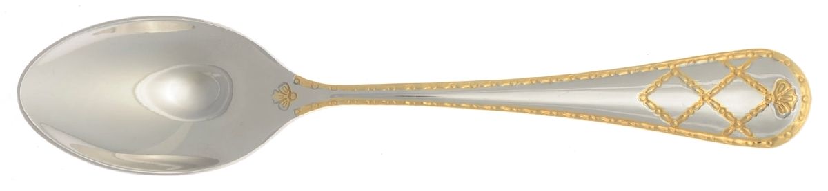 Baroness (Stainless, Gold Accent) Teaspoon by Royal Doulton-1