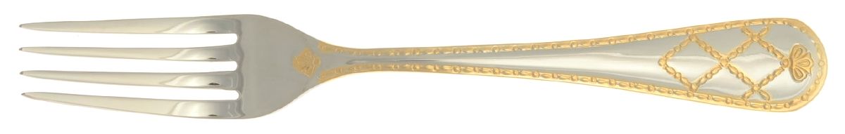 Baroness (Stainless, Gold Accent) Fork by Royal Doulton-1