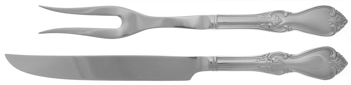 Lincolnshire (Stainless) Large 2-Piece Roast Carving Set w/Stainless Blade by Reed & Barton-1