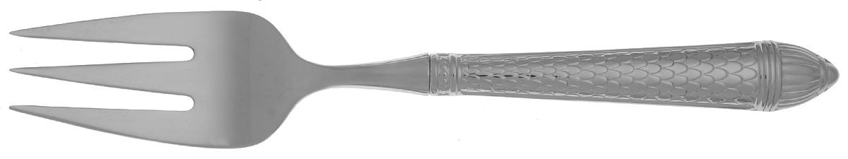 Raffaello (Stainless) Medium Solid Cold Meat Serving Fork by Ricci (Argentieri)-1