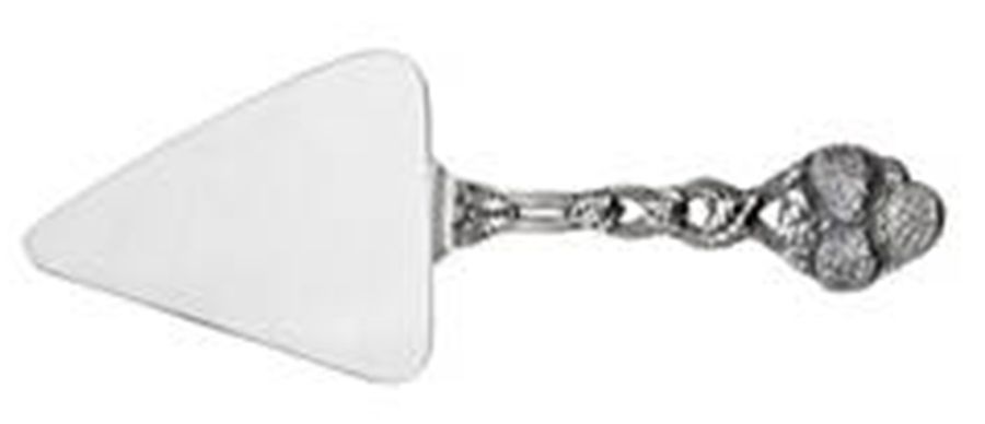 Strawberry & Vine (Silverplate) Solid Pastry Server by Ricci (Argentieri)-1
