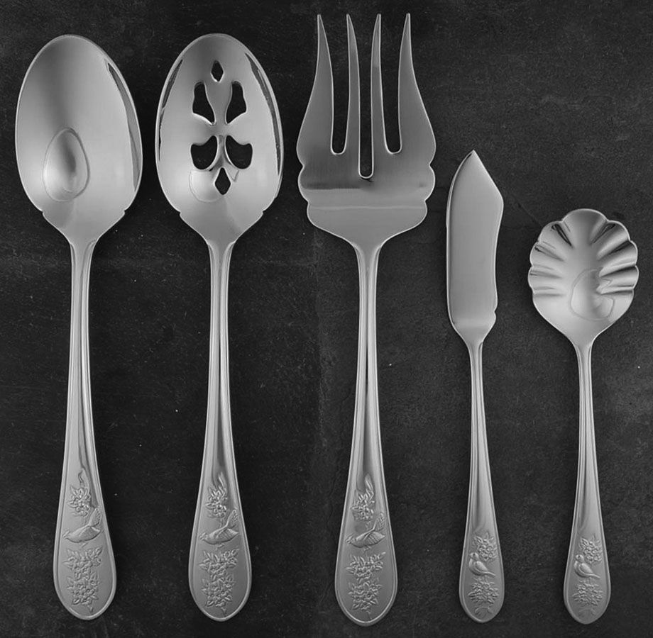 Birds (Stainless) 5 Piece Hostess Set by RSVP Flatware-1