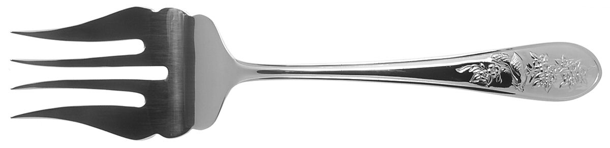 Birds (Stainless) Medium Solid Cold Meat Serving Fork by RSVP Flatware-1